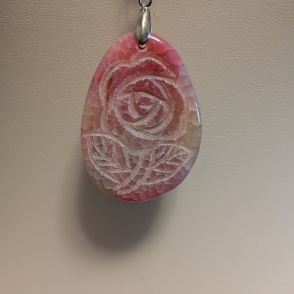 Rose Quartz Pendant and Necklace Handmade - Picture 9 of 10